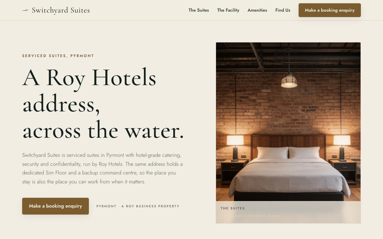 Switchyard Suites, Hospitality · serviced suites