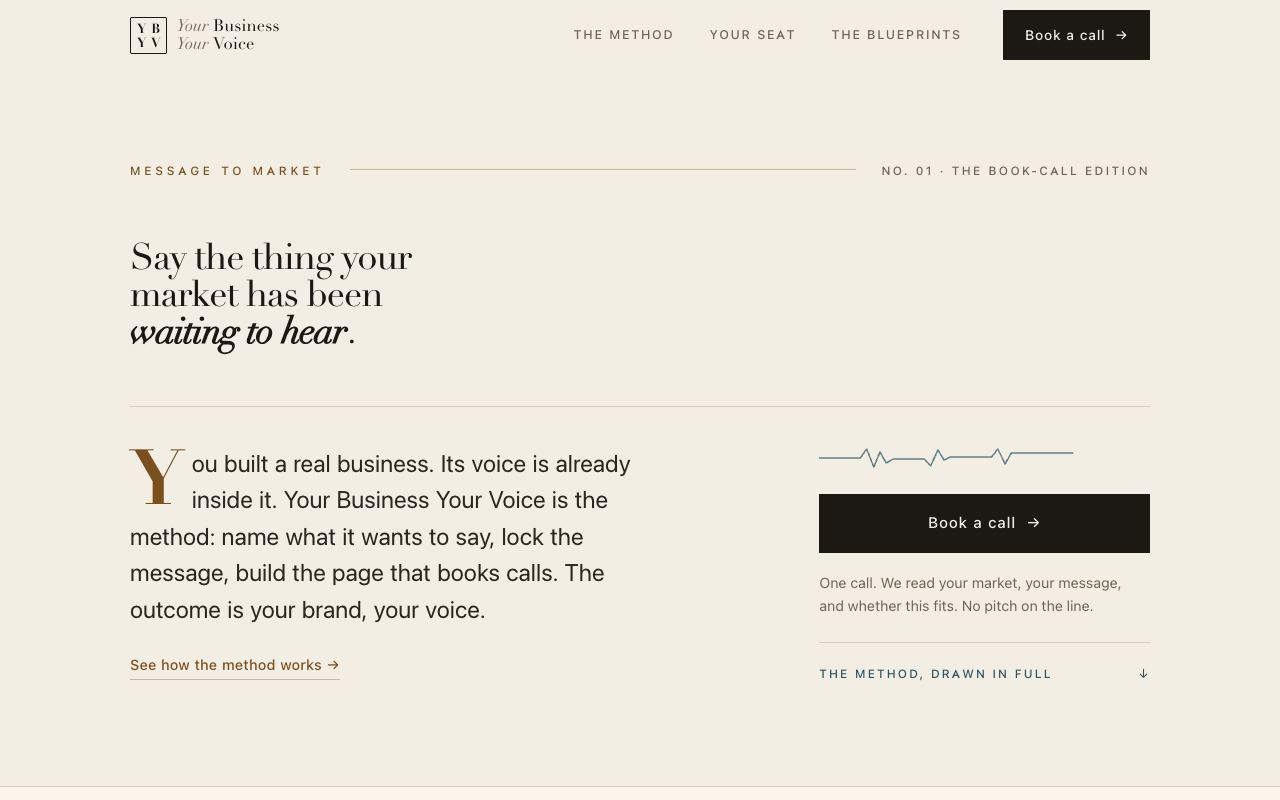 Your Business Your Voice, Consultancy · messaging